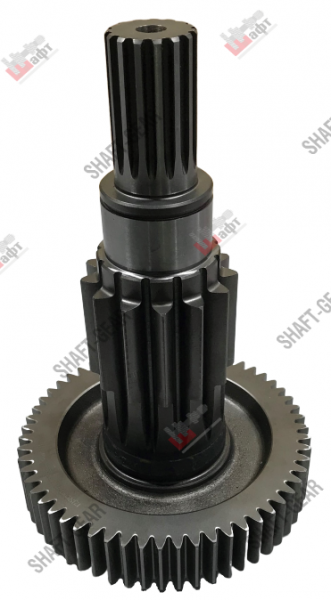 12JSD200T-1707048 - Вал промежуточный демультипликатора (длинный) на КПП